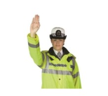 Stop traffic approaching from the front 