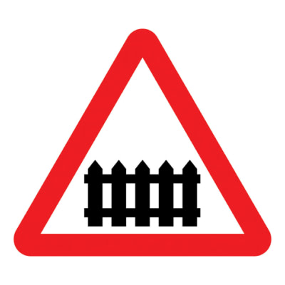  Level crossing with barriers 