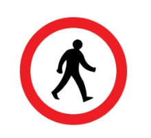 No crossing for pedestrians 