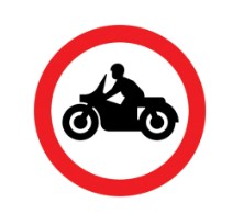  No entry for motorcycles 