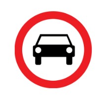  No motor vehicles except motorcycles 