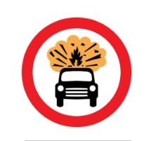 No vehicles carrying explosives 