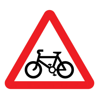 Pedal cycle route crossing the road  