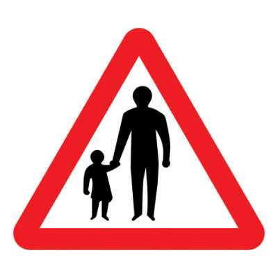 Pedestrians ahead