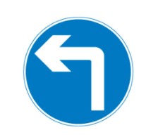 Turn left ahead